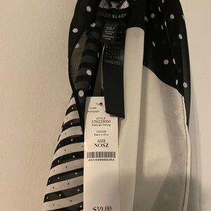 White House Black Market Monochrome Patterned Scarf